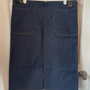 William Barry Denim Blue Skirt